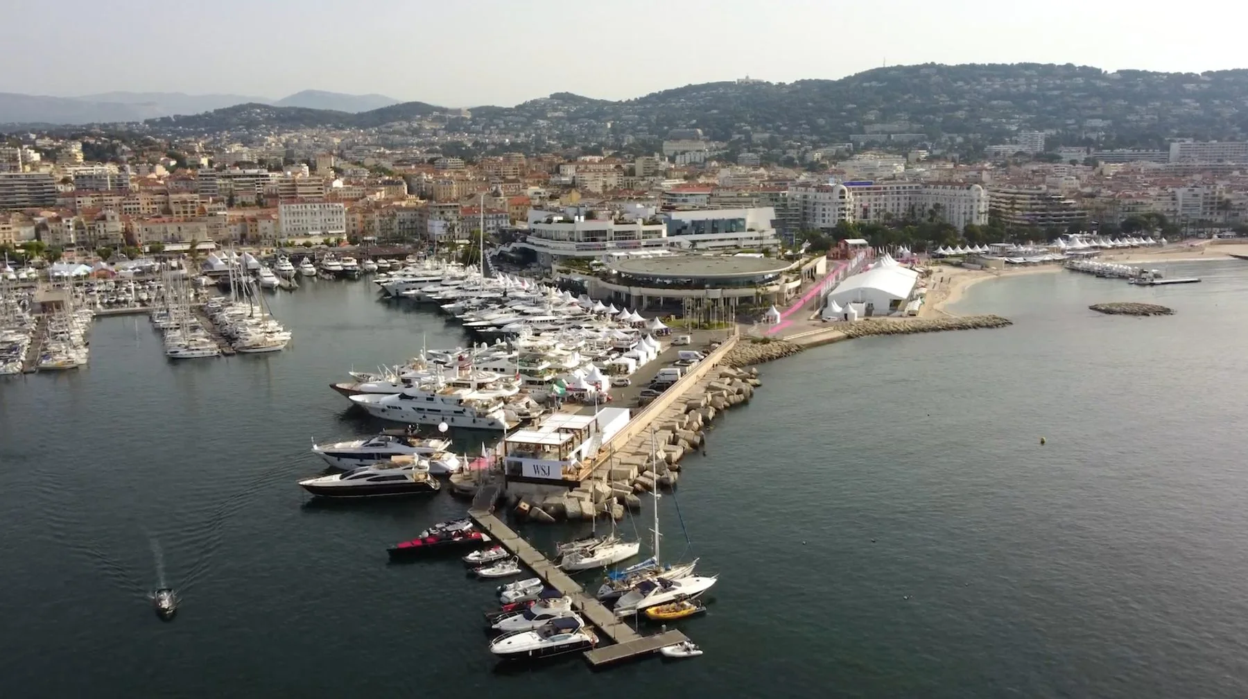 Cannes activation overlooking the harbour