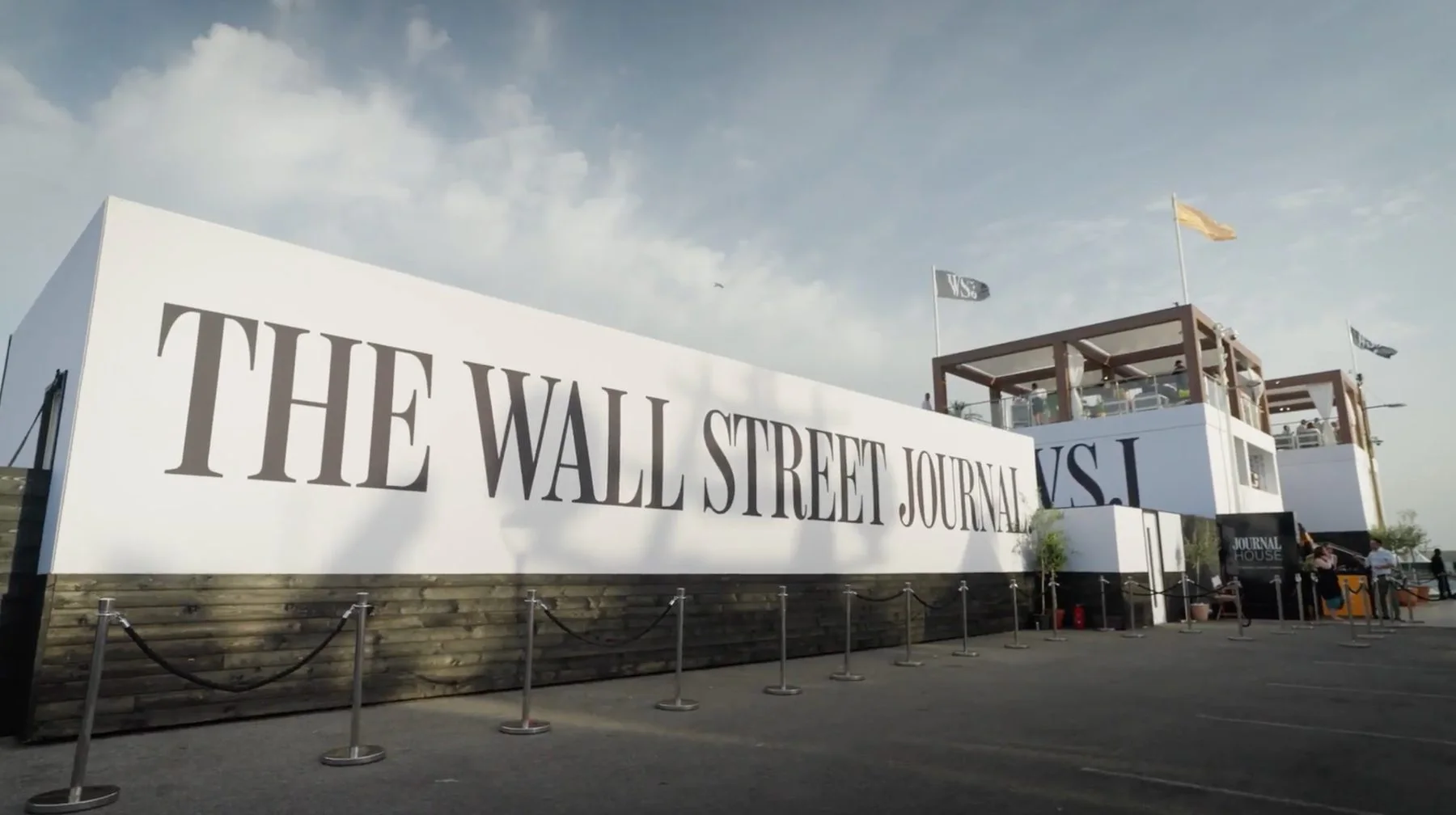 WSJ activation exterior signage