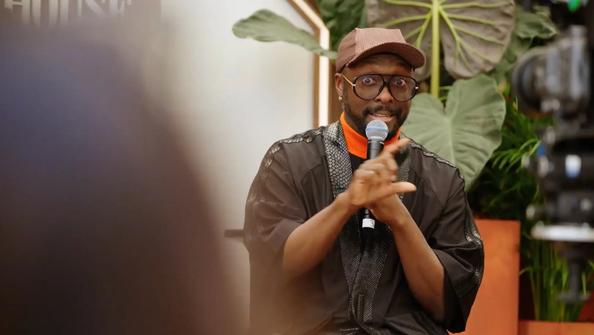 will.i.am speaking during a WSJ session
