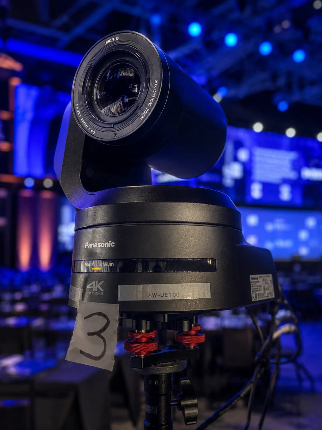 PTZ camera close-up for multi-room production