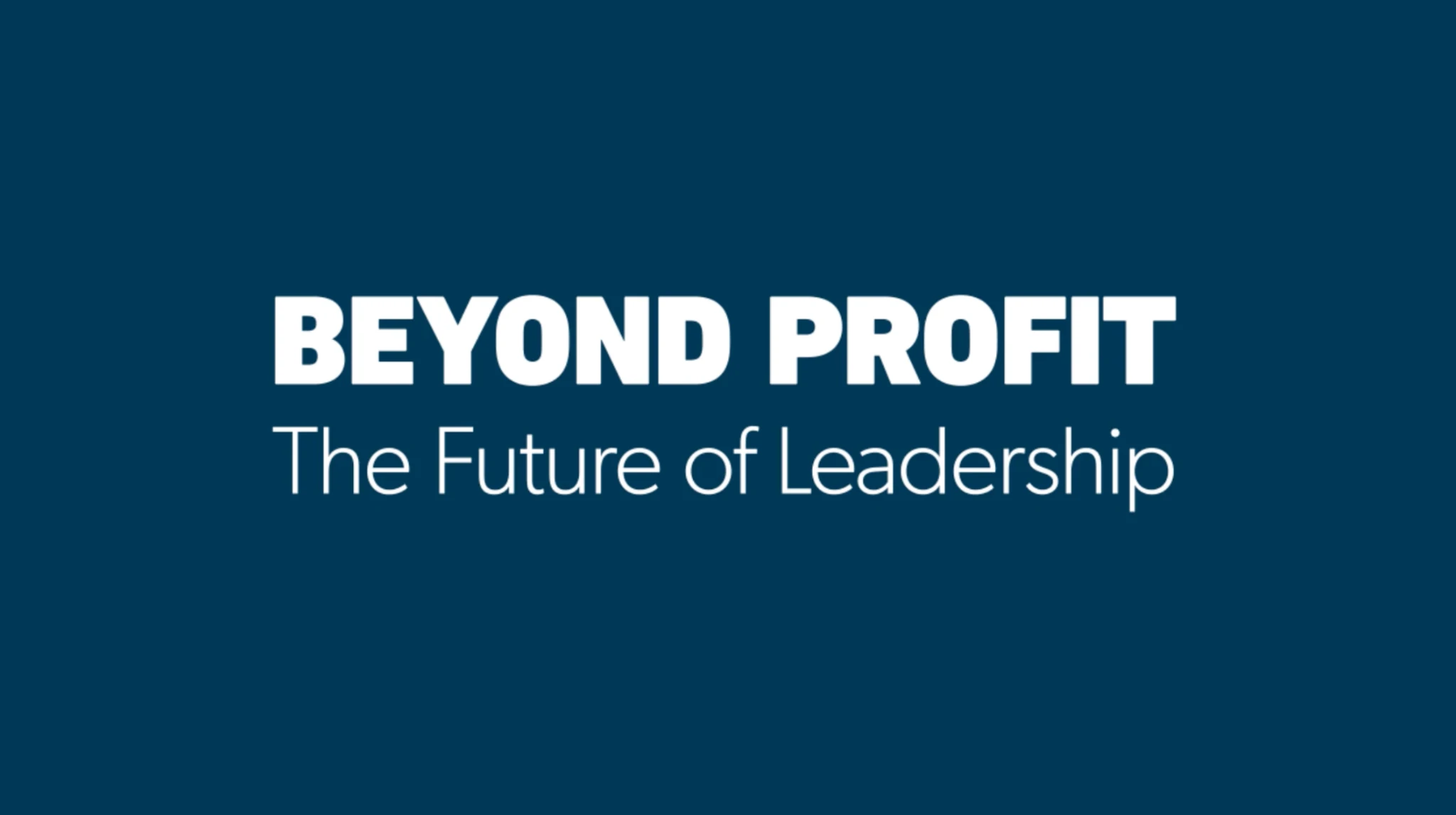 Beyond Profit title graphic