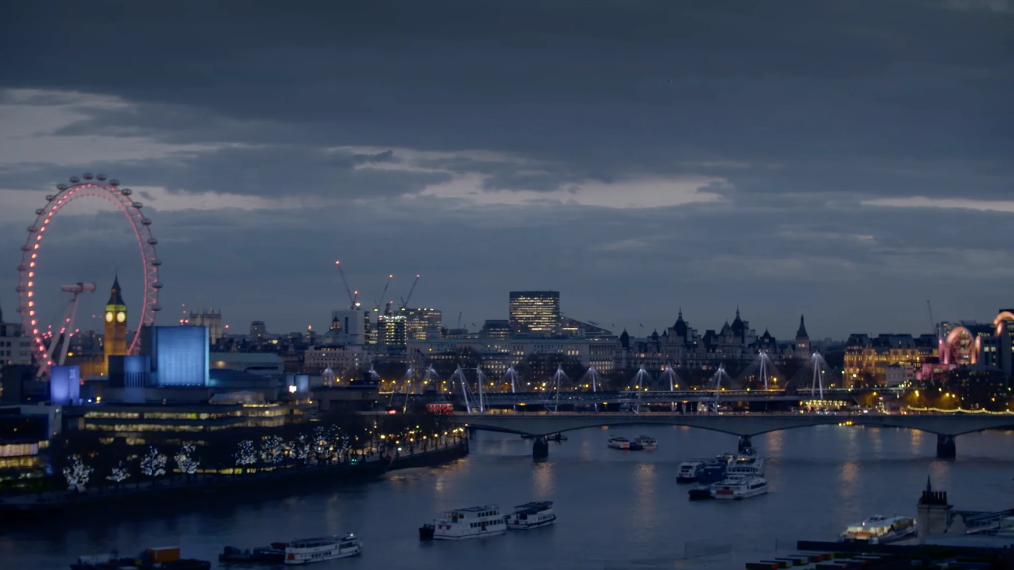 London skyline event film frame