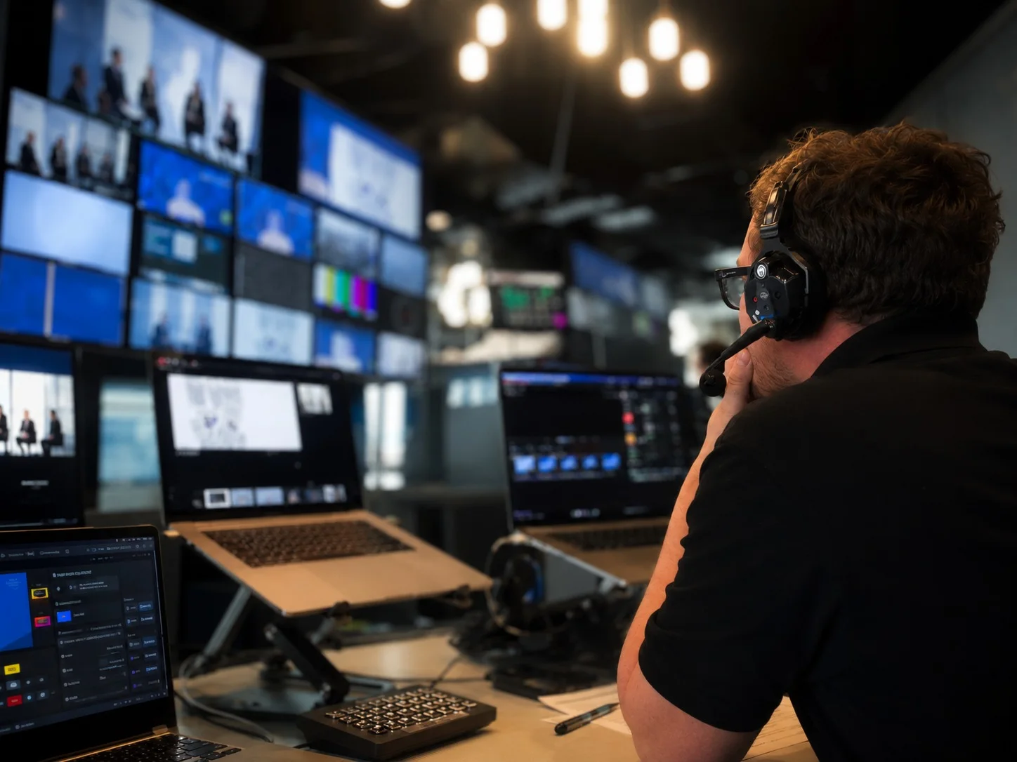 Remote production gallery for World Economic Forum stream